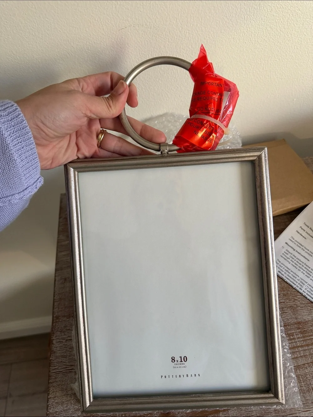 Pottery Barn Weston Hanging Iron Frames Silver New in Box 8